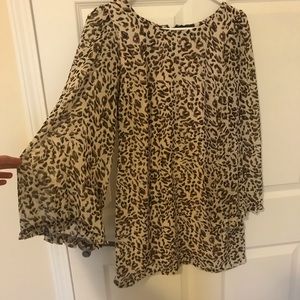 Leopard print fun float tunic or dress.